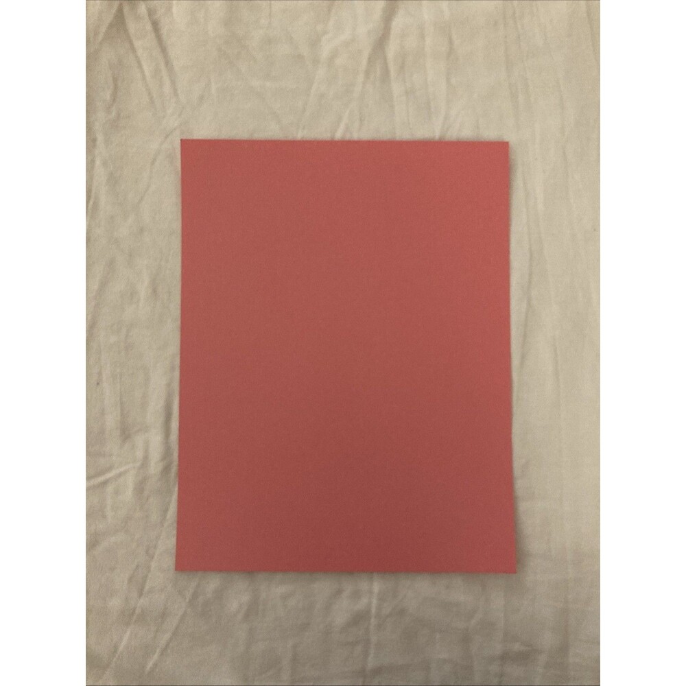 Staples 11” x 8.5” Card Stock  | Pink | 1 Sheet Only